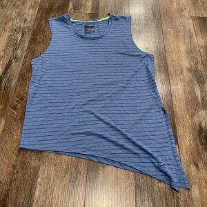 Nike Blue Striped Sleeveless Top